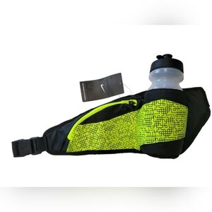 Nike Black and Neon Yellow Hydration Unisex Waistpack Brand new!